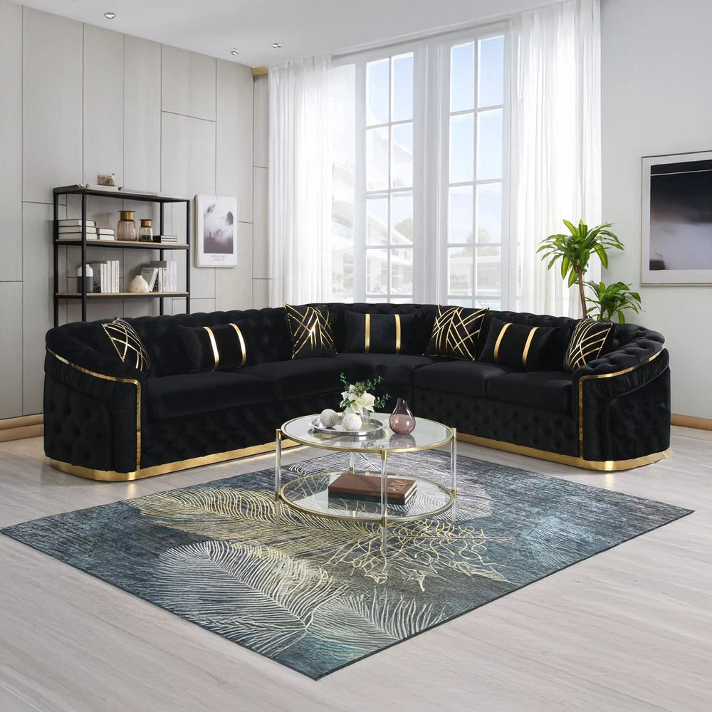Corner Velvet Sectional