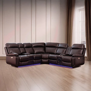 Dona Leather Sectional