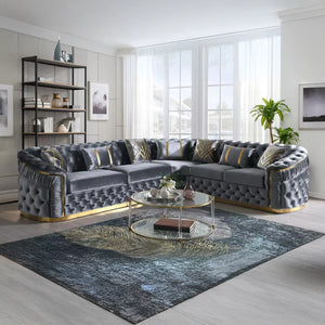 Corner Velvet Sectional