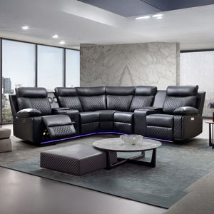 Dona Leather Sectional