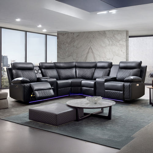 Dona Leather Sectional