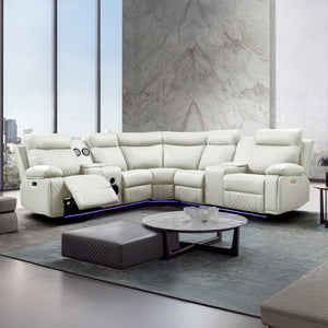 Dona Leather Sectional