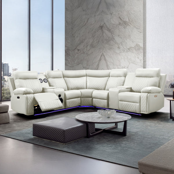 Dona Leather Sectional