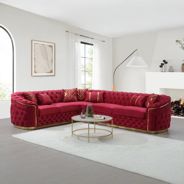 Corner Velvet Sectional