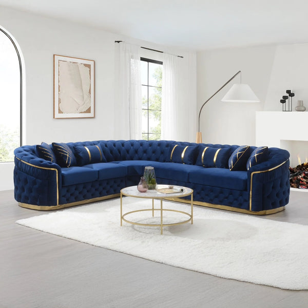 Corner Velvet Sectional