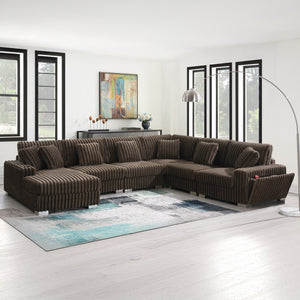 Shaggy Velvet Sectional