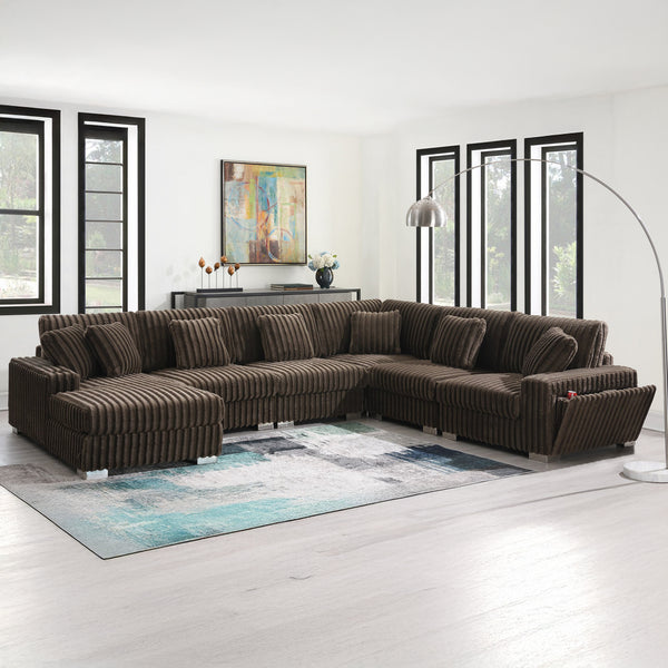 Shaggy Velvet Sectional