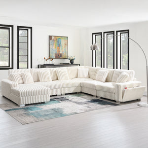 Shaggy Velvet Sectional