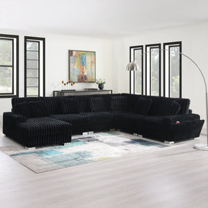 Shaggy Velvet Sectional