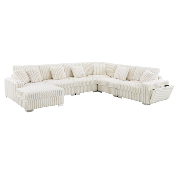 Shaggy Velvet Sectional