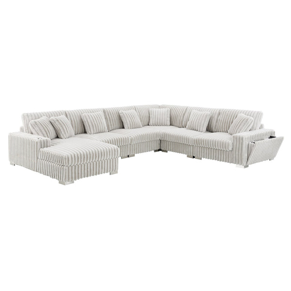 Shaggy Velvet Sectional