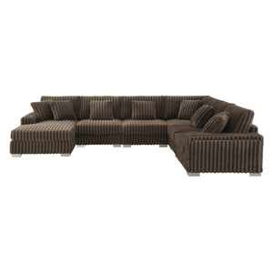 Shaggy Velvet Sectional