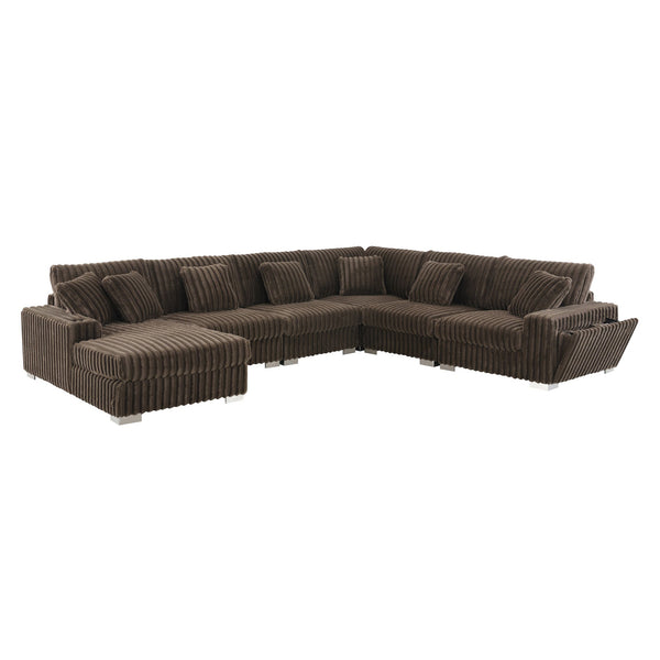 Shaggy Velvet Sectional