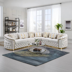 Corner Velvet Sectional