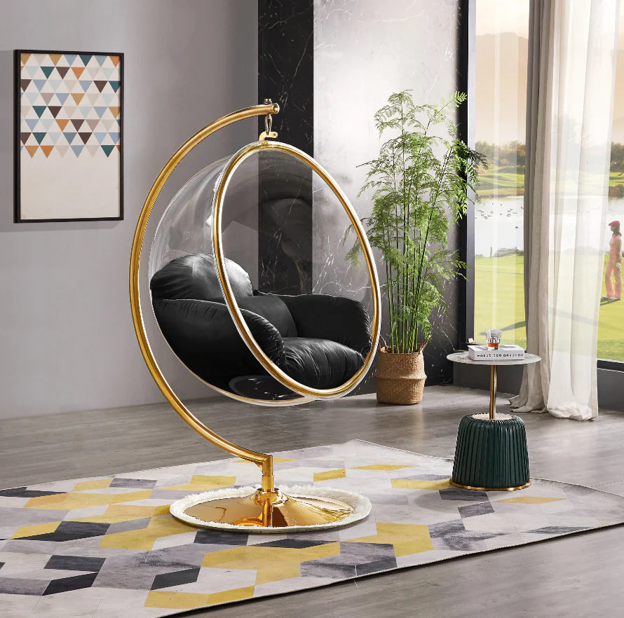 Lia Acrylic Swing Accent Chair