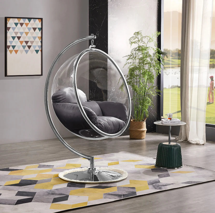Lia Acrylic Swing Accent Chair
